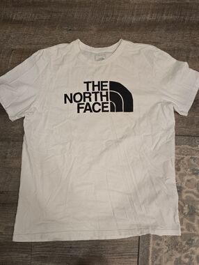 The North Face White Short Sleeve Tee with Black Logo